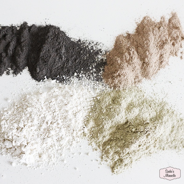 Natuurlijke klei maskers voor de huid en het haar