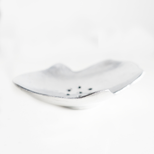 Handmade Moroccan Bibuna dish, silver Handmade Moroccan Bibuna dish, silver
