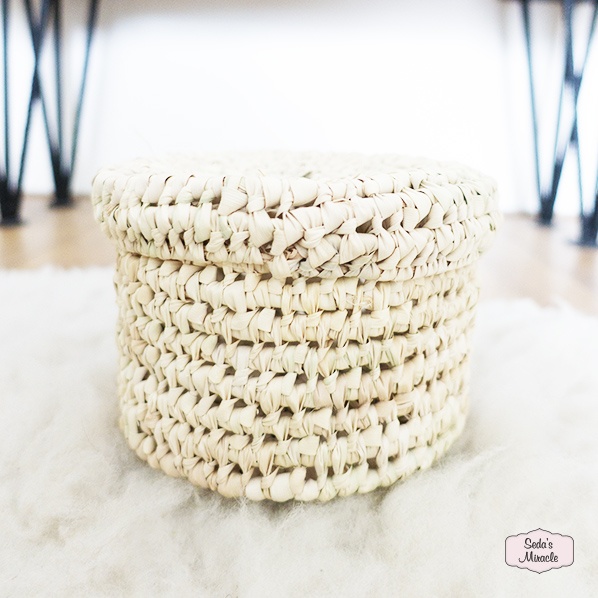 Handmade Moroccan Rifi basket, small