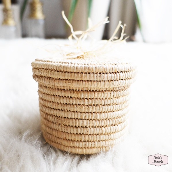 Handmade Moroccan Raffia Basket