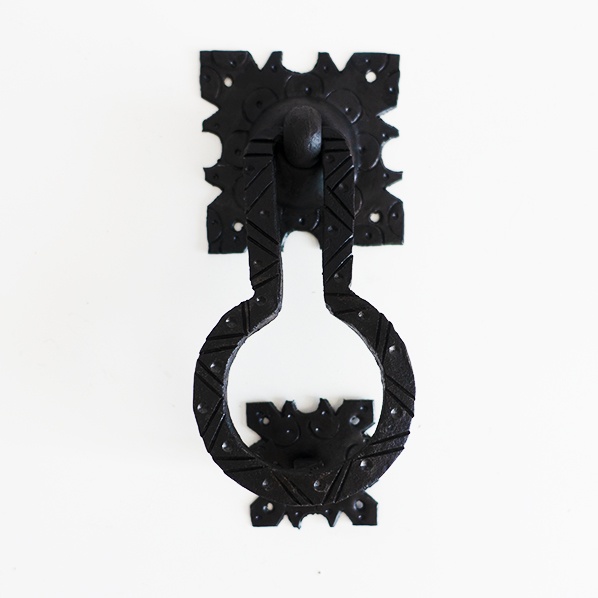 Handmade Moroccan Alaoui door knocker black, medium