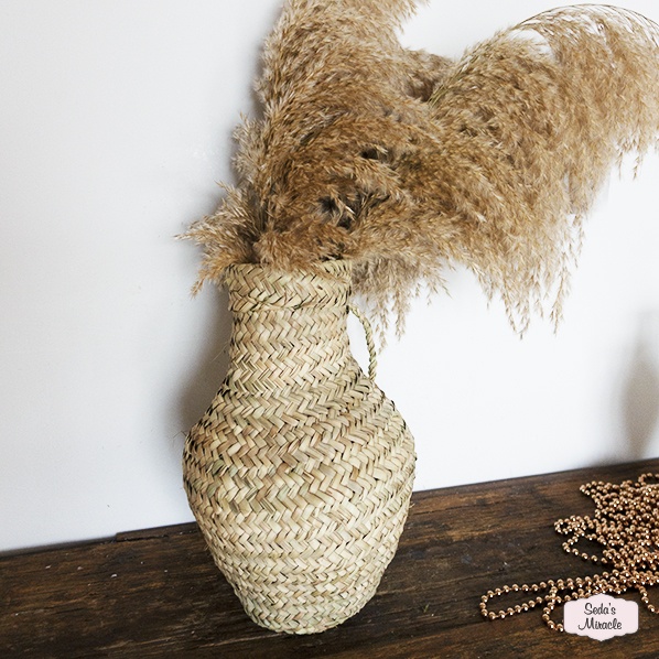 Handmade Moroccan Baysa Palm Leaf Pitcher