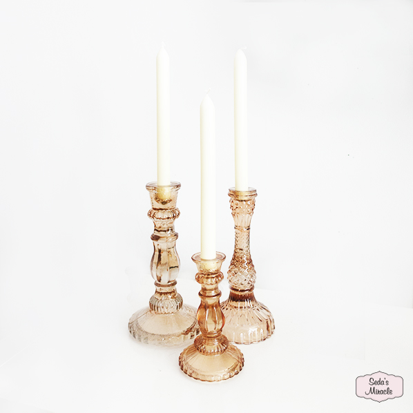 Handmade candlesticks from recycled glass, Fair Trade Handmade candlesticks from recycled glass, Fair Trade