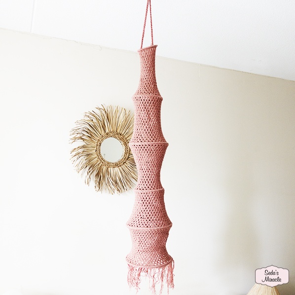 Marokkaanse Isra lamp, oud roze