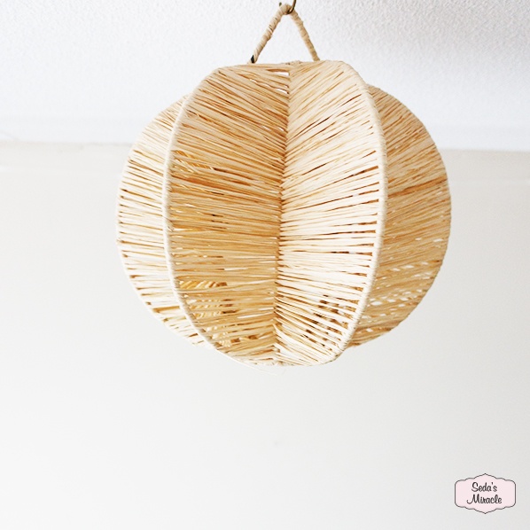 Handgemaakte Marokkaanse Salma lamp van raffia