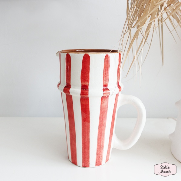 Marokkaans karaf, rood wit, large