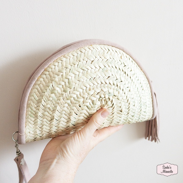 Marokkaanse Sina clutch/make-up tas, roze