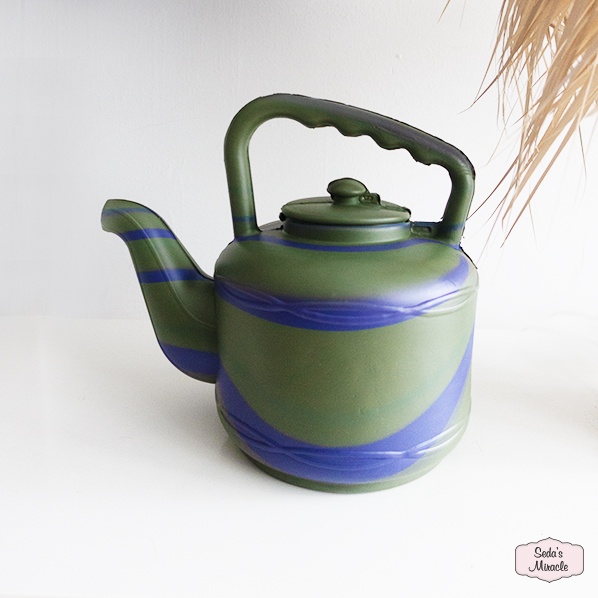 Afrikaanse gieter, groen paars, theepot