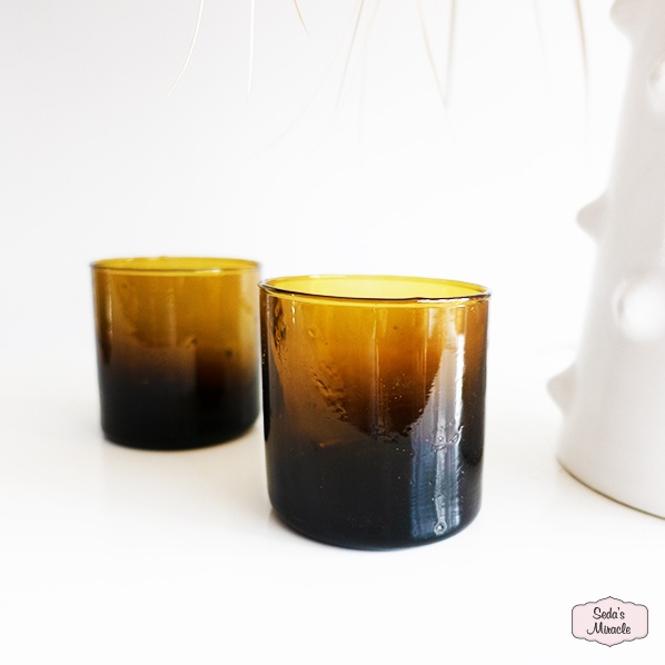 Marokkaans Oujda glas, bruin, medium