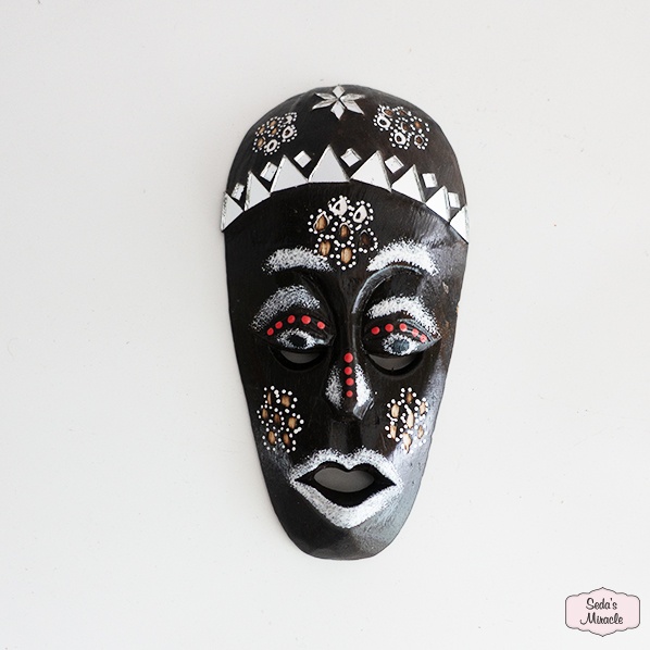 Houten Sami masker, bruin, small