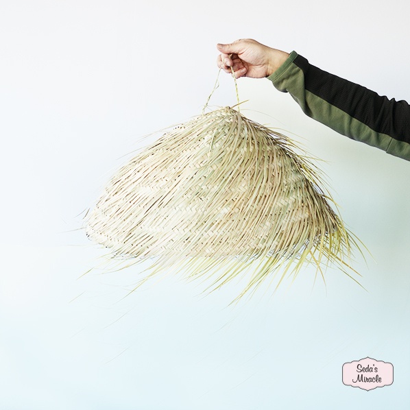 Marokkaanse Myza hanglamp van palmblad, large