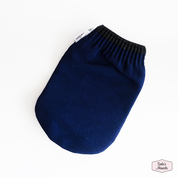 Hammam scrub handschoen of kessa glove, donkerblauw