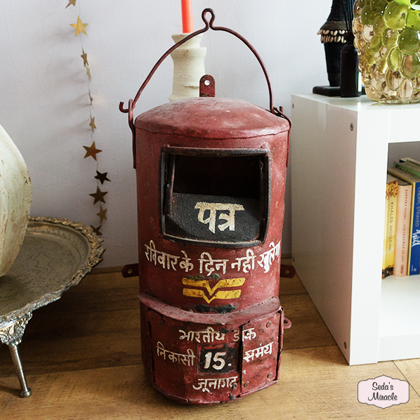 Handgefertigter Vintage-Briefkasten, Fair Trade aus Indien