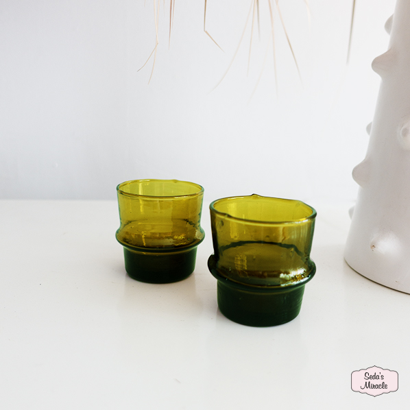 Marokkaanse beldi glas, mosterdkleur, petit