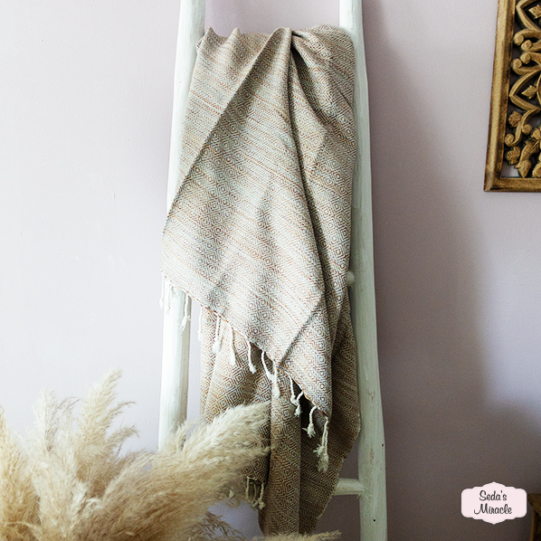 Handgeweven Bolixa sprei, Fair Trade uit Cambodja