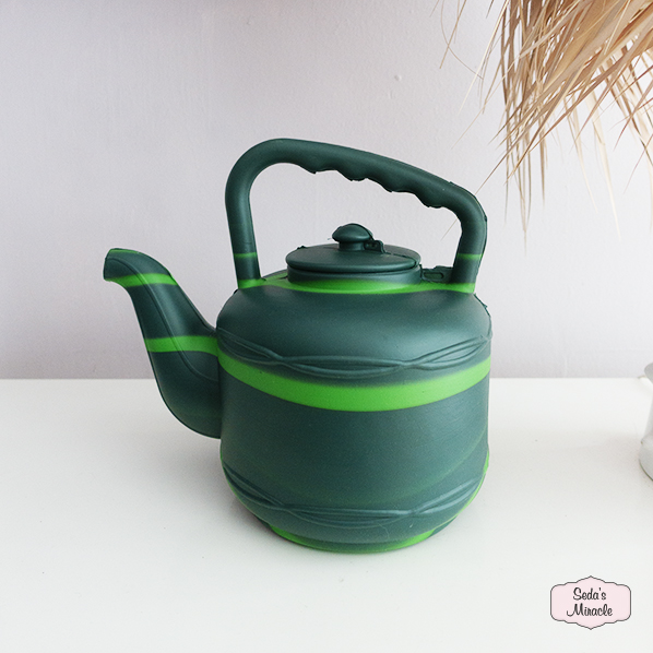 Afrikaanse gieter, groen felgroen, theepot
