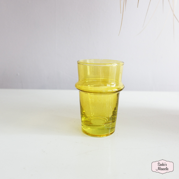Marokkaans beldi glas, geel, small