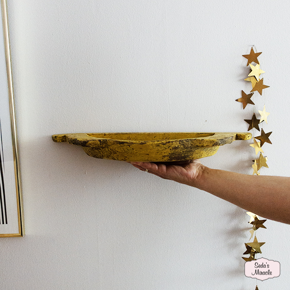 Vintage Silja ronde hangplank, geel Vintage Silja ronde hangplank, geel