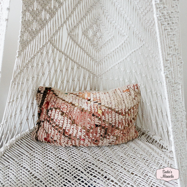 Macramé Elaya hangstoel, wit Macramé Elaya hangstoel, wit