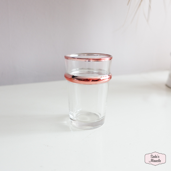Marokkaans Ouzra beldi glas, roze, small