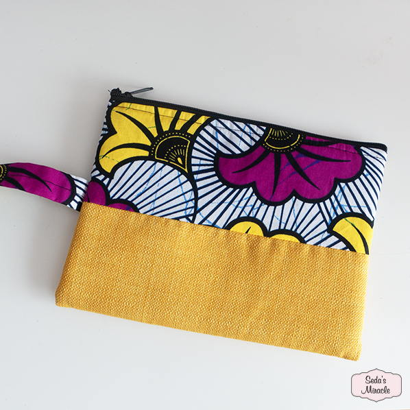 Afrikaanse Imara make-up tas / toilettas, geel