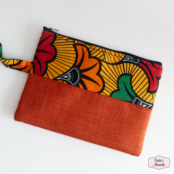 Afrikaanse Imara make-up tas / toilettas, oranje