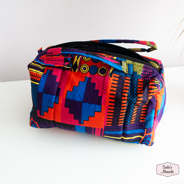 Afrikaanse Kalani make-up tas/toilettas, gekleurd